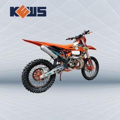 KEWS MT250cc 오렌지 프레임 수냉식 2행정 오프로드 오토바이, EXCEL 림 포함